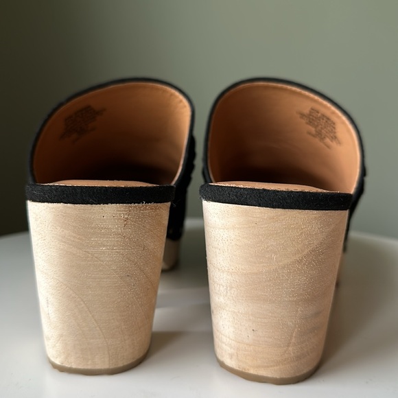 J. Crew Factory Black Mules with Wooden Heel - Picture 9 of 16